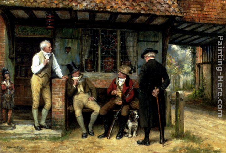 A Friendly Discussion painting - Frank Moss Bennett A Friendly Discussion art painting